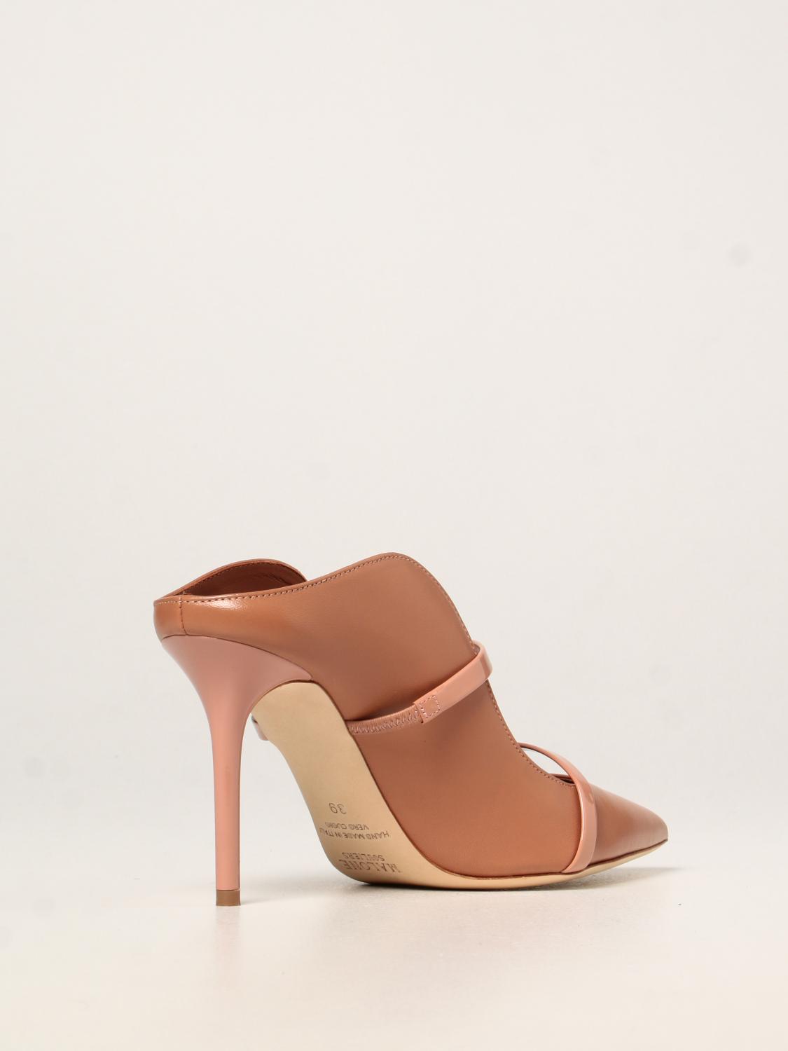 MALONE SOULIERS: Maureen leather mules - Nude | Malone Souliers high ...