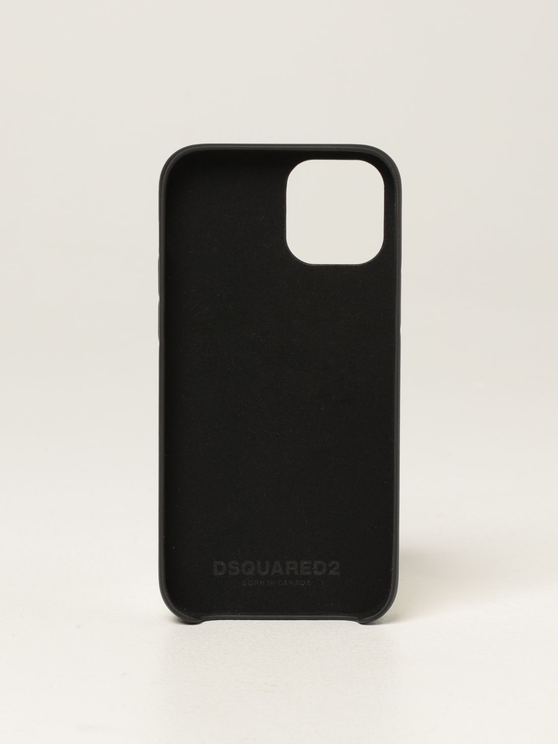 DSQUARED2: iPhone 12 cover with logo - Black | Dsquared2 cover ...
