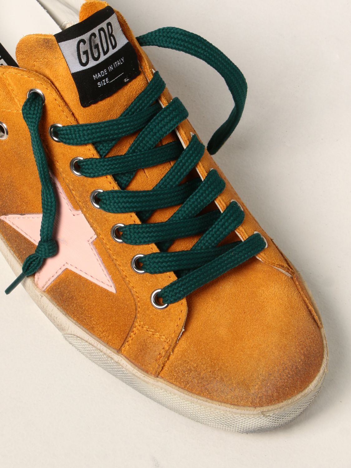 GOLDEN GOOSE SuperStar classic sneakers in suede Orange Golden