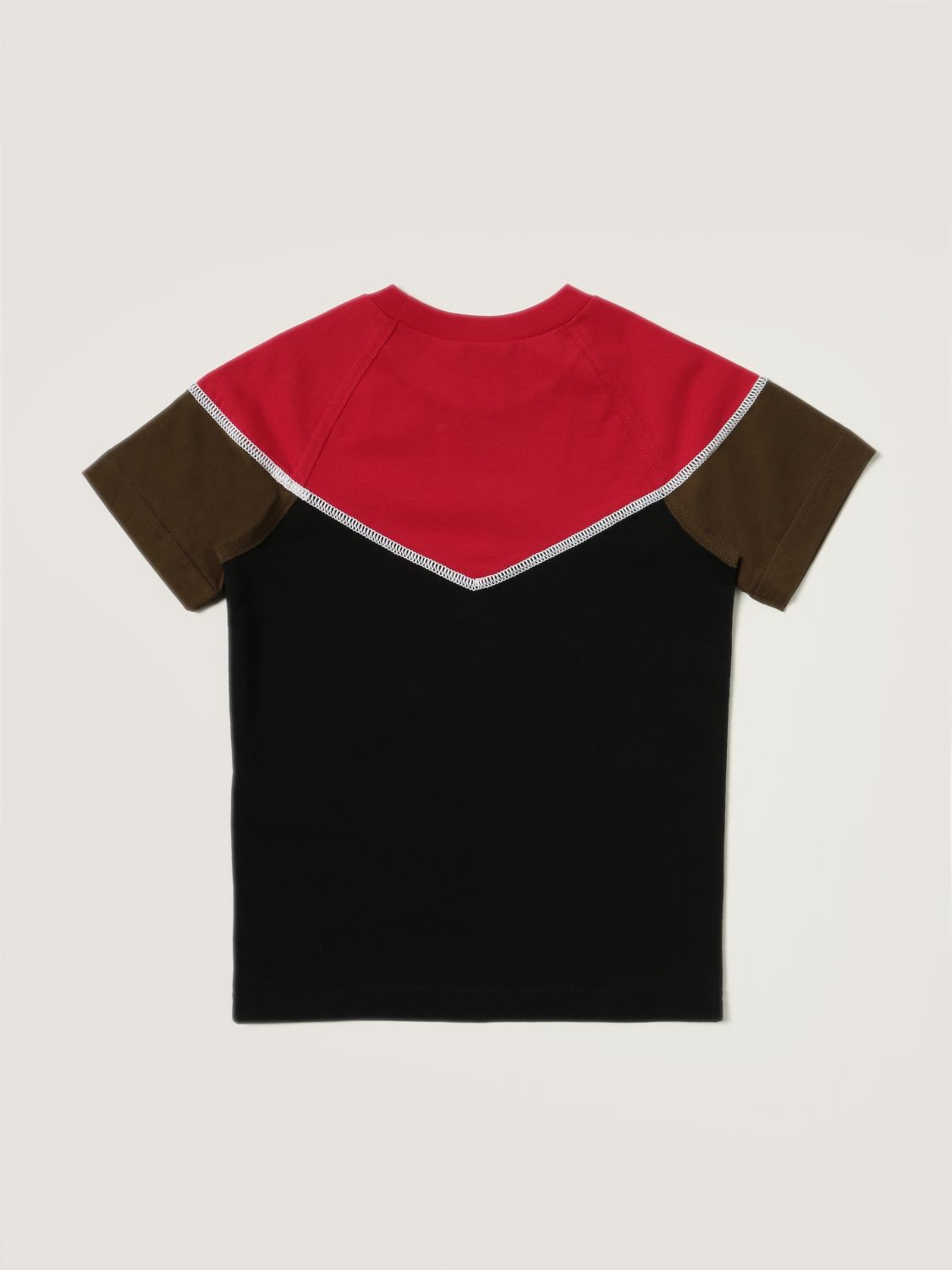 T-shirt N° 21: N ° 21 color block cotton T-shirt black 2