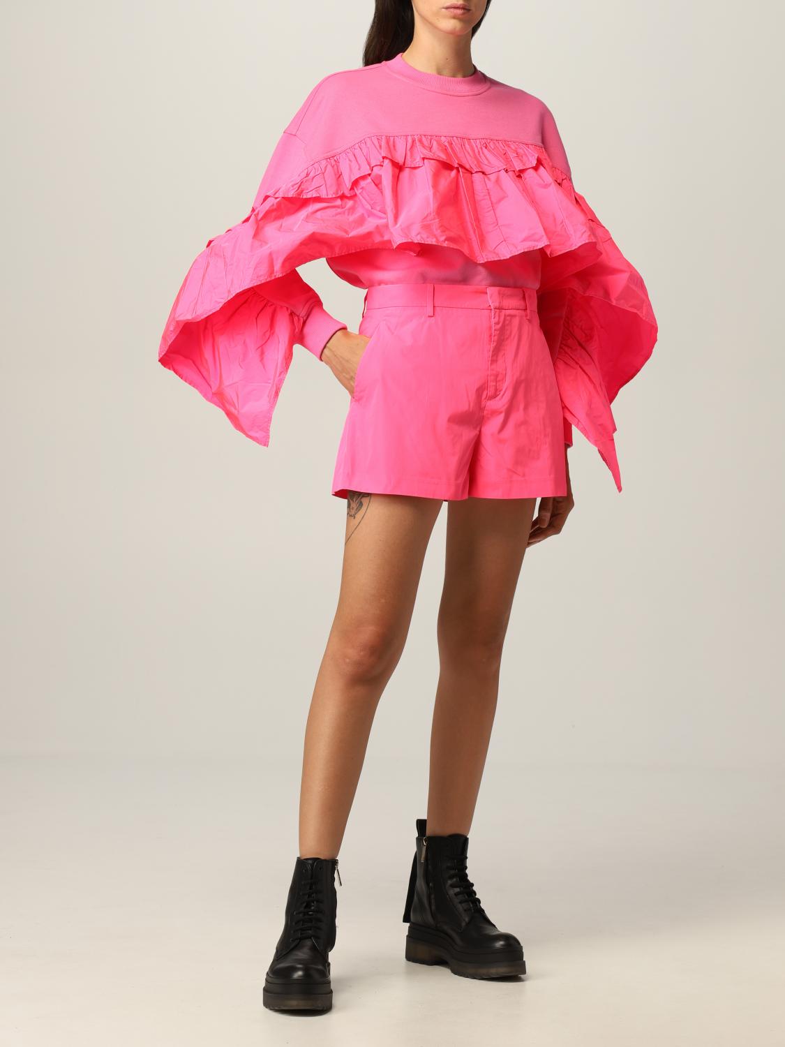 RED VALENTINO: Pantaloncino in taffeta - Rosa | Pantaloncino Red Valentino  WR3RFF651FP GIGLIO.COM