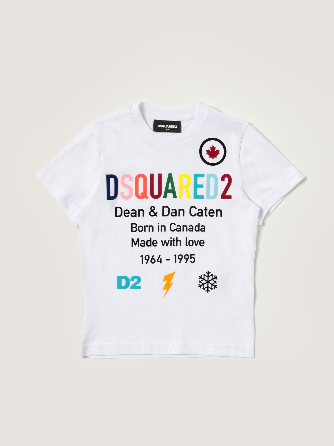T-shirt Dsquared2 Junior: Dsquared2 Junior T-shirt in cotton with logo white 1