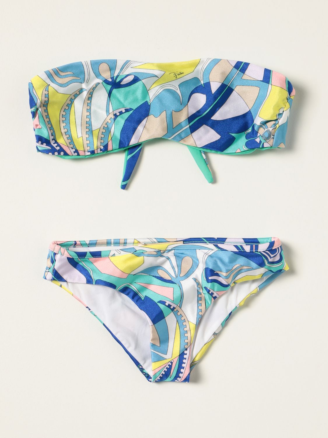 Swimsuit Emilio Pucci: Emilio Pucci bikini set with abstract pattern green 1