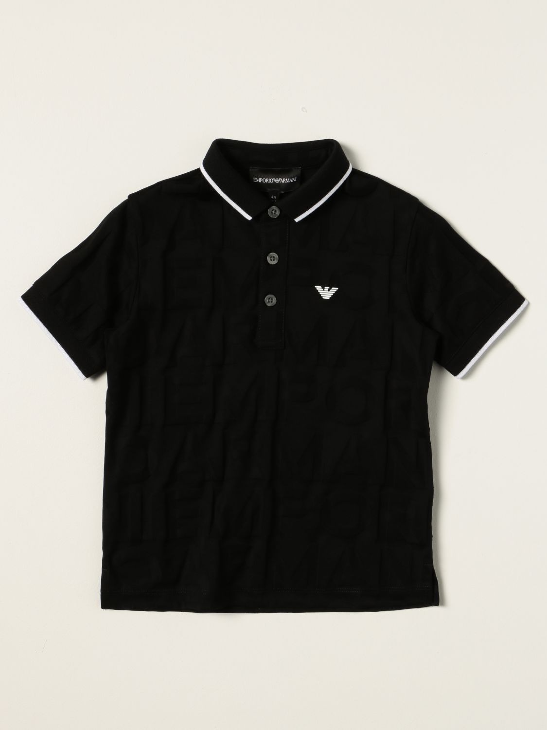 Polo Emporio Armani: Camiseta niños Emporio Armani negro 1