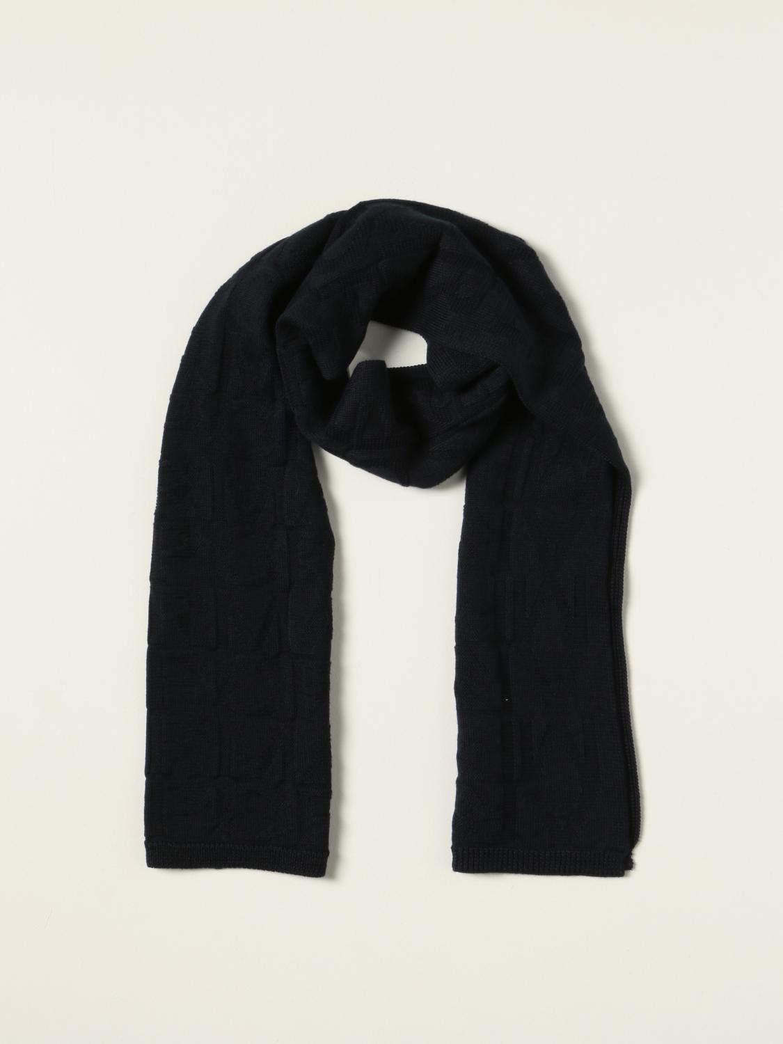 EMPORIO ARMANI: hat + scarf set - Blue 