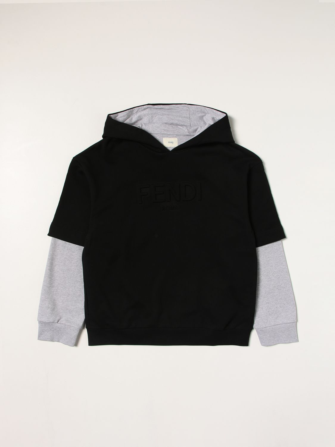 Sweater Fendi: Fendi sweatshirt in cotton jersey black 1