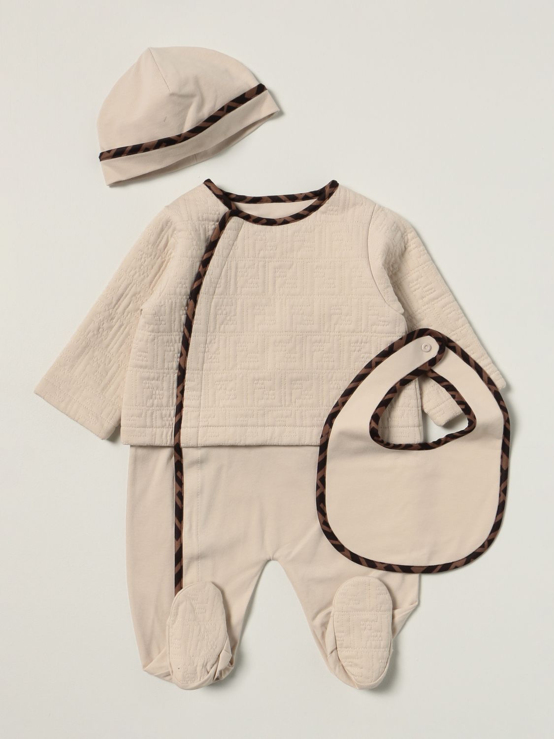 婴儿全身套装 Fendi: 婴儿全身套装 儿童 Fendi 米色 1