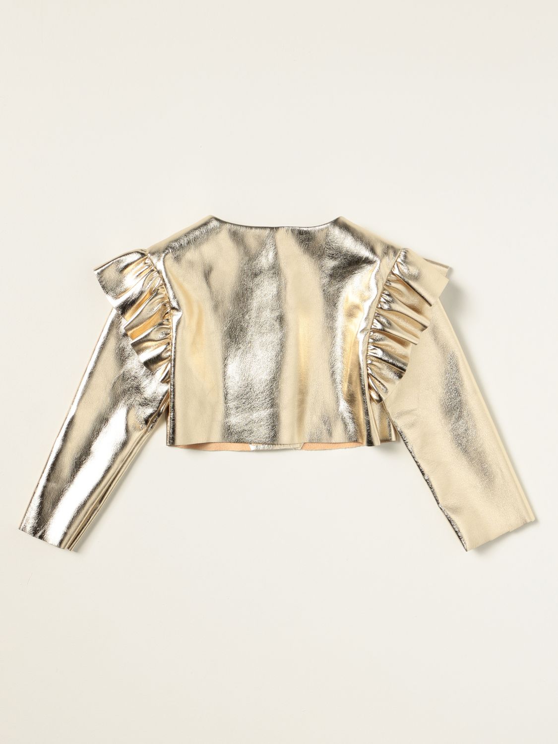 Jacket Monnalisa: Short metallic Monnalisa jacket gold 2