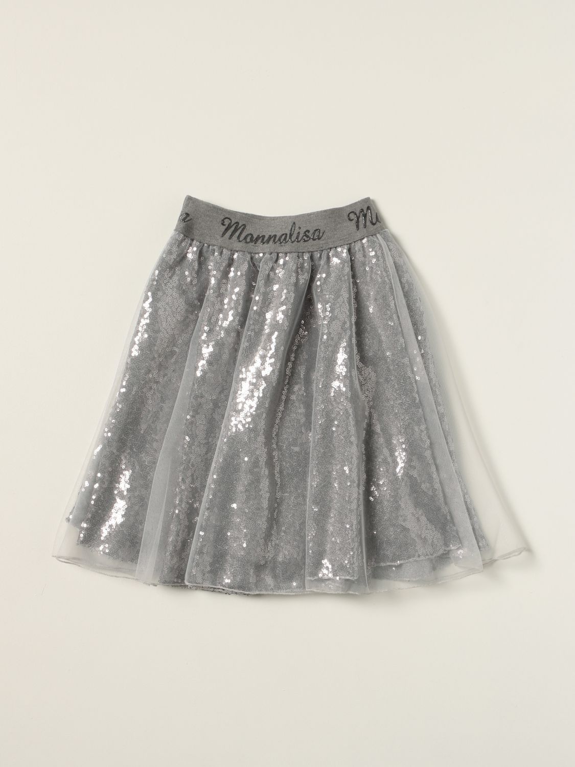 Skirt Monnalisa: Monnalisa sequin skirt grey 2