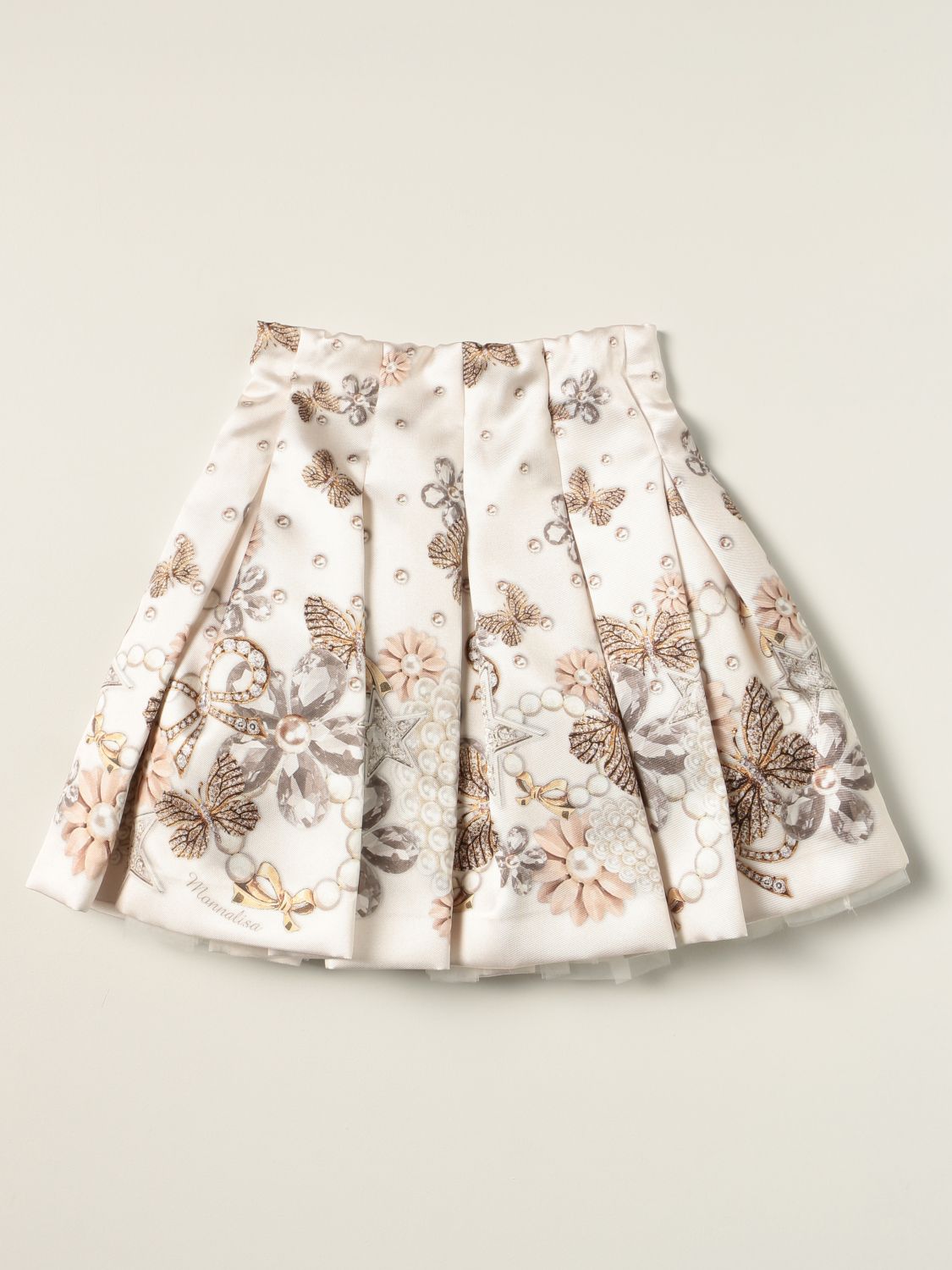Skirt Monnalisa: Monnalisa printed skirt yellow cream 1