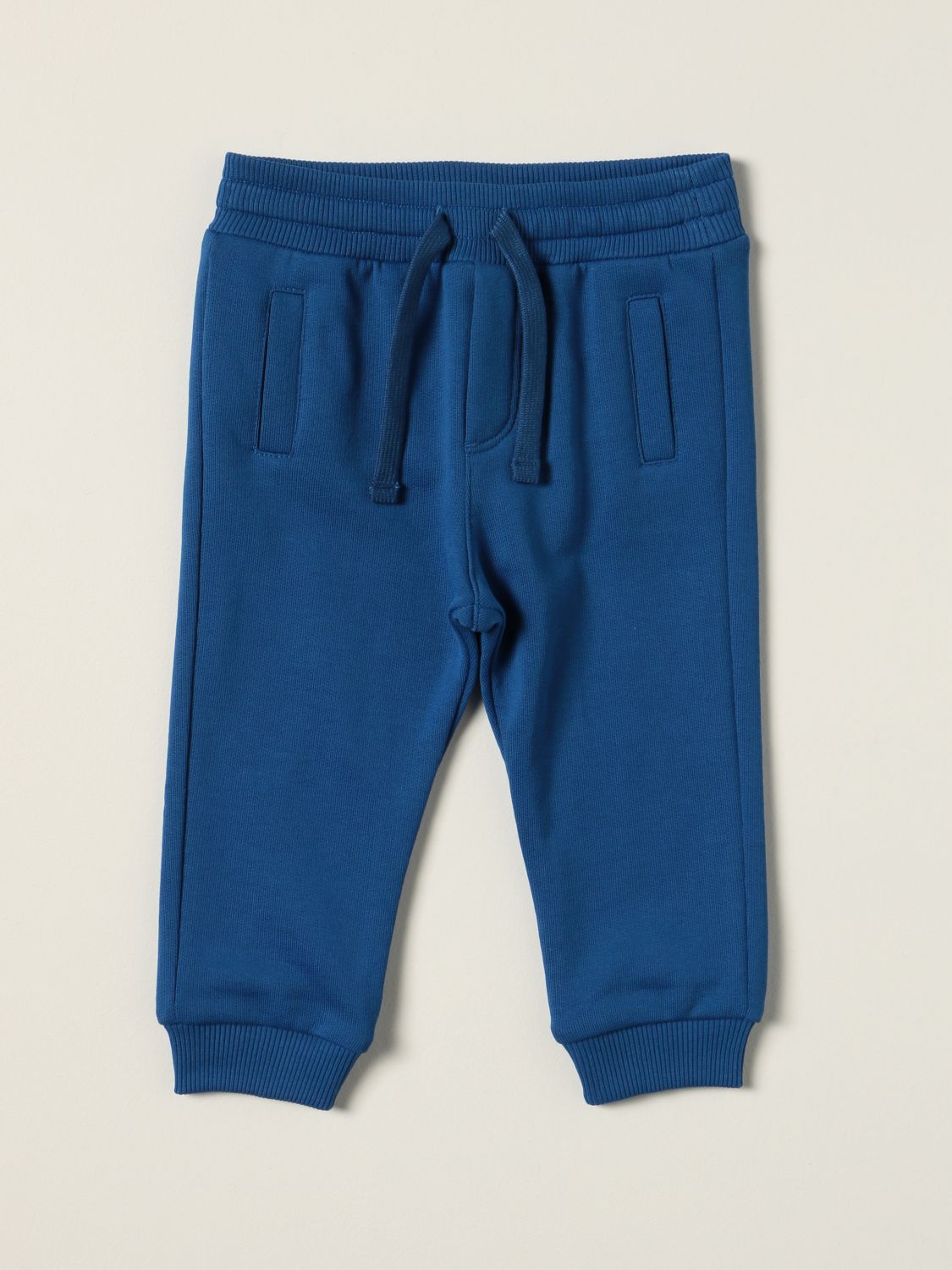 Trousers Dolce & Gabbana: Dolce & Gabbana cotton jogging trousers blue 1
