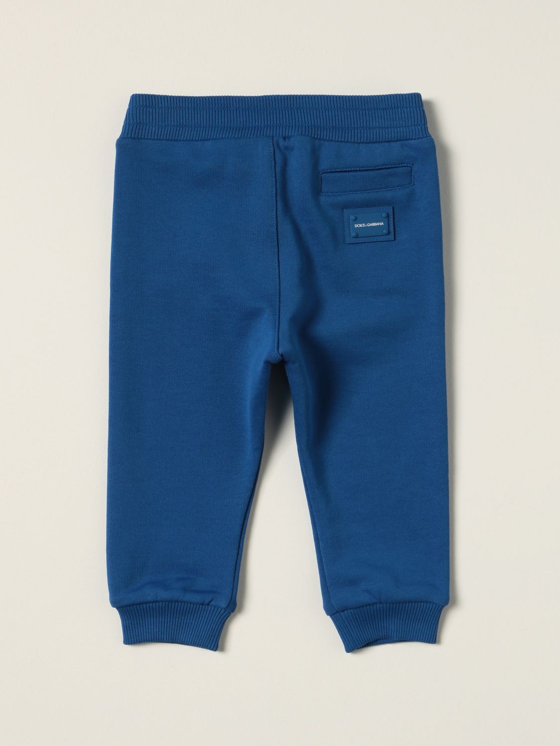 Trousers Dolce & Gabbana: Dolce & Gabbana cotton jogging trousers blue 2