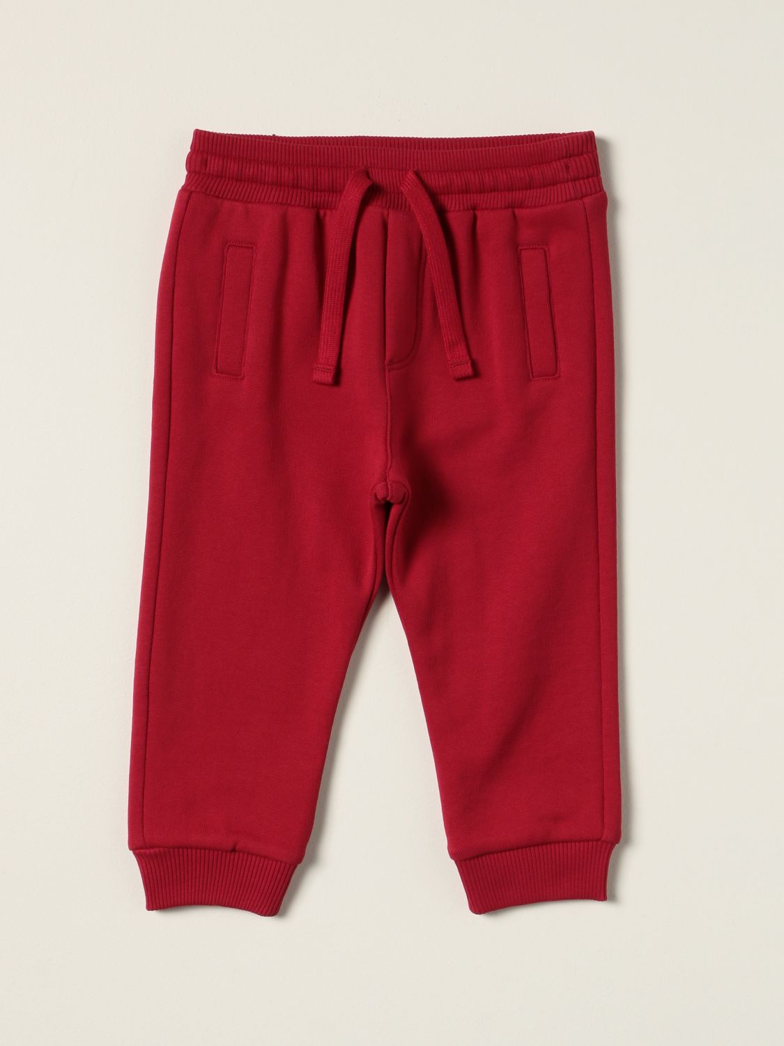 Trousers Dolce & Gabbana: Dolce & Gabbana cotton jogging trousers red 1