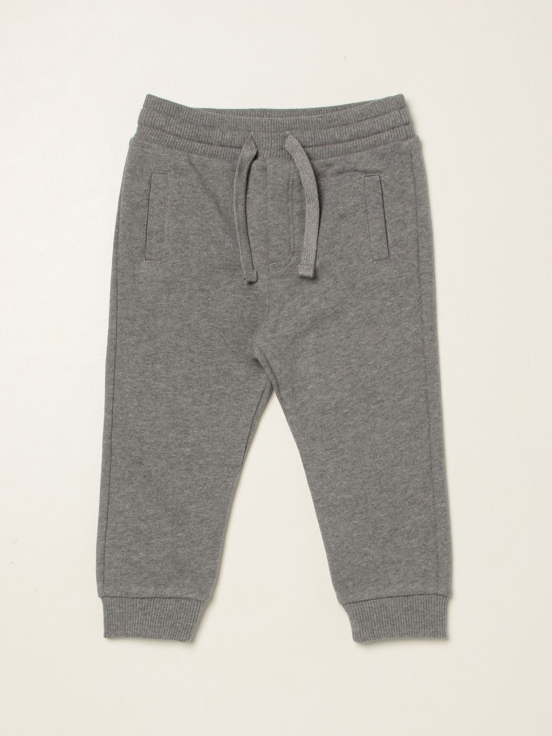 Trousers Dolce & Gabbana: Dolce & Gabbana cotton jogging trousers grey 1