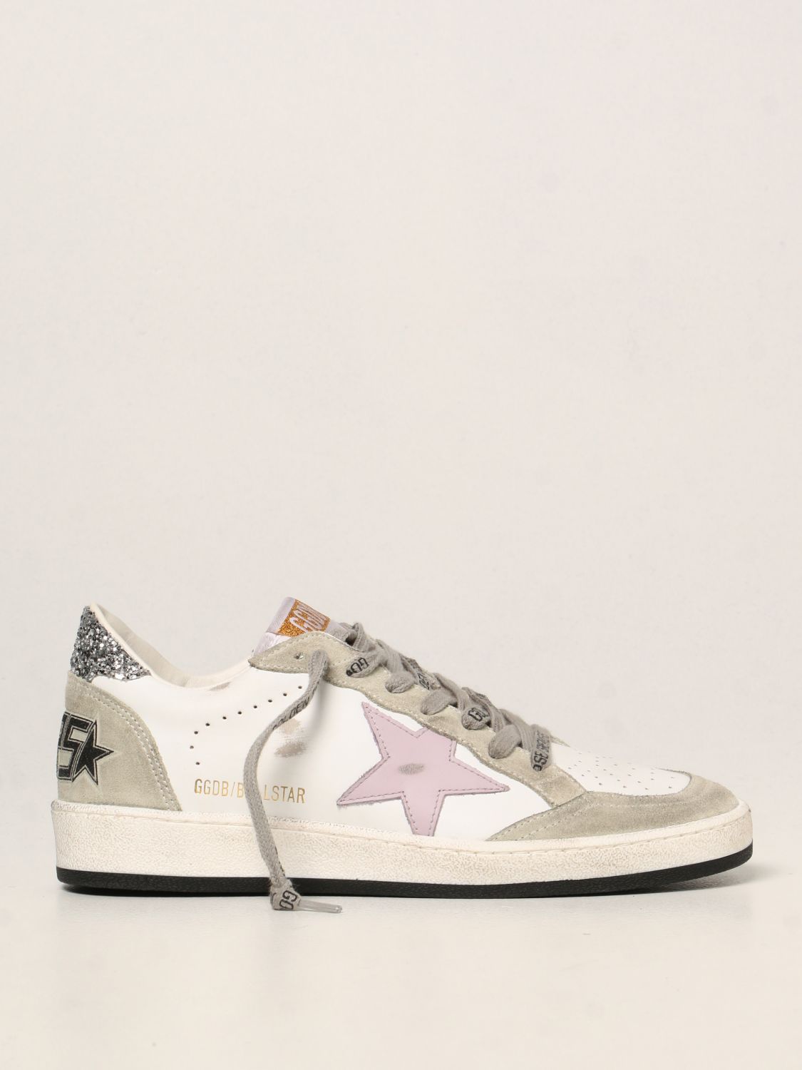 Golden Goose Ball Star Sneakers In Leather In White | ModeSens
