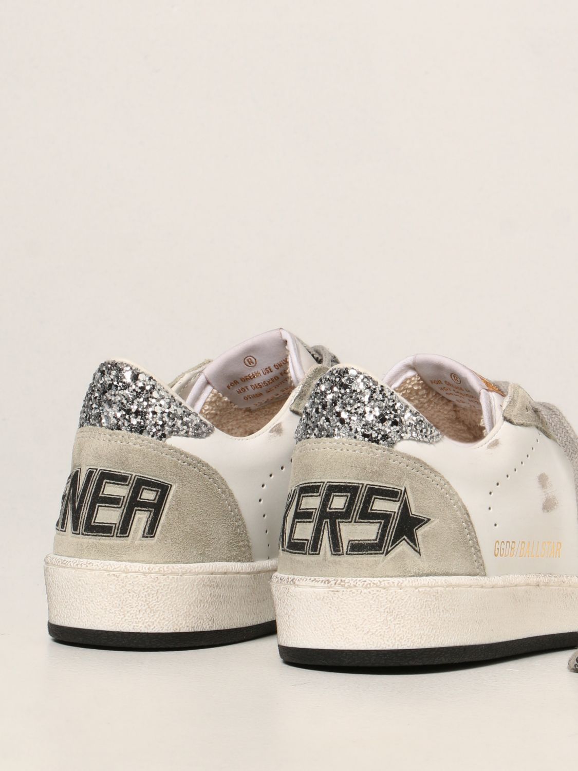 GOLDEN GOOSE: Ball Star sneakers in leather - White | Sneakers Golden ...