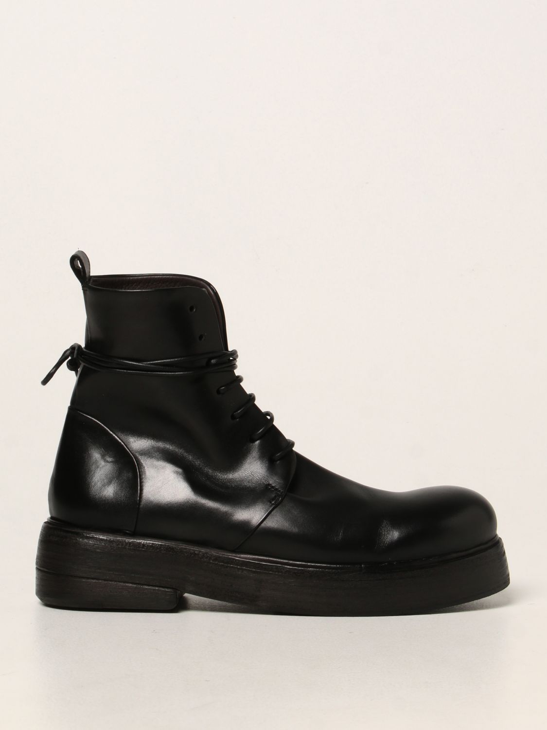 MARSÈLL: Zuccolona ankle boots in leather - Black | Marsèll flat ...