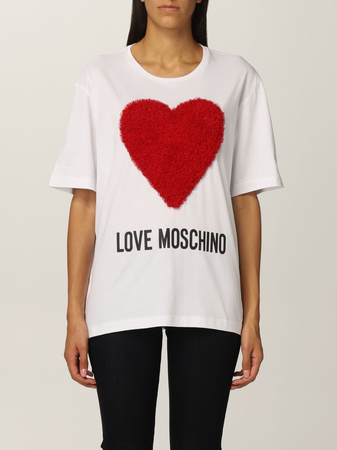 LOVE MOSCHINO: women's t-shirt - White | Love Moschino t-shirt ...