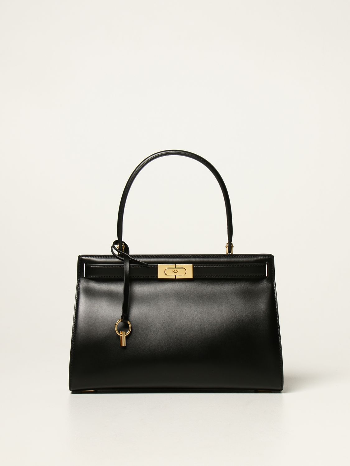 TORY BURCH: Lee bag in smooth leather - Black | Tory Burch handbag 55814  online on 