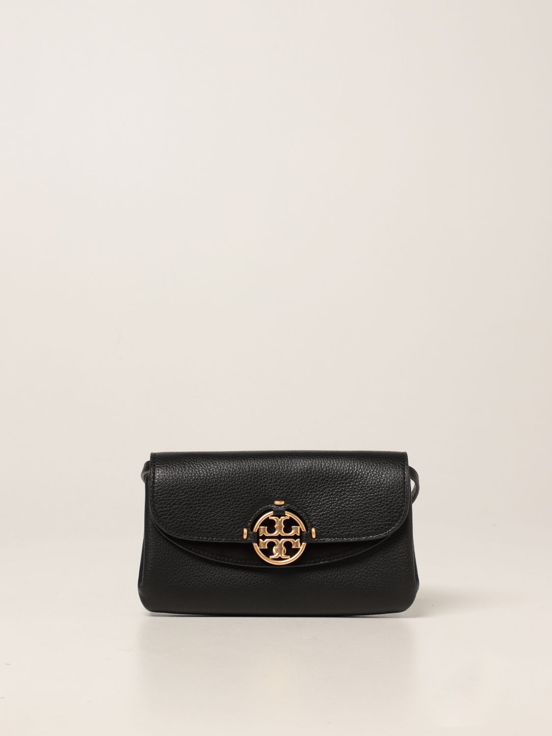 Tory+Burch+Miller+Wallet+Crossbody+Purse+80808+Black+Leather for