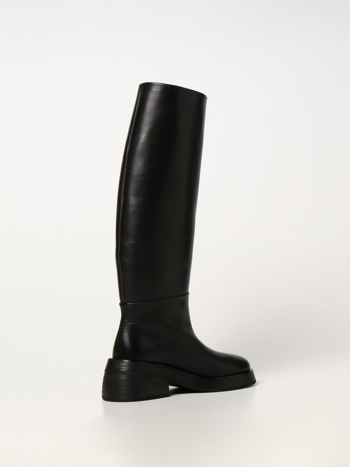 MARSÈLL: Fondello leather boots - Black | Boots Marsèll MW6058118 GIGLIO.COM