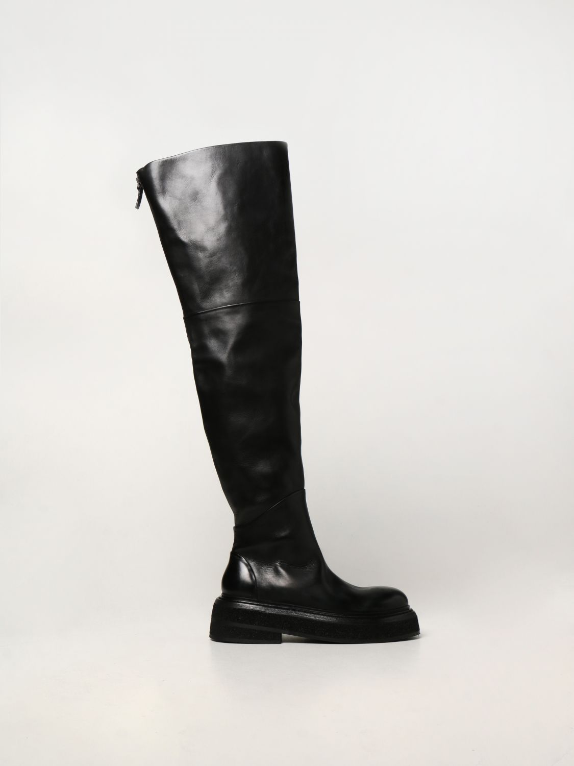 MARSÈLL: Zuccone boots in calfskin - Black | Marsèll boots MW6221118 ...