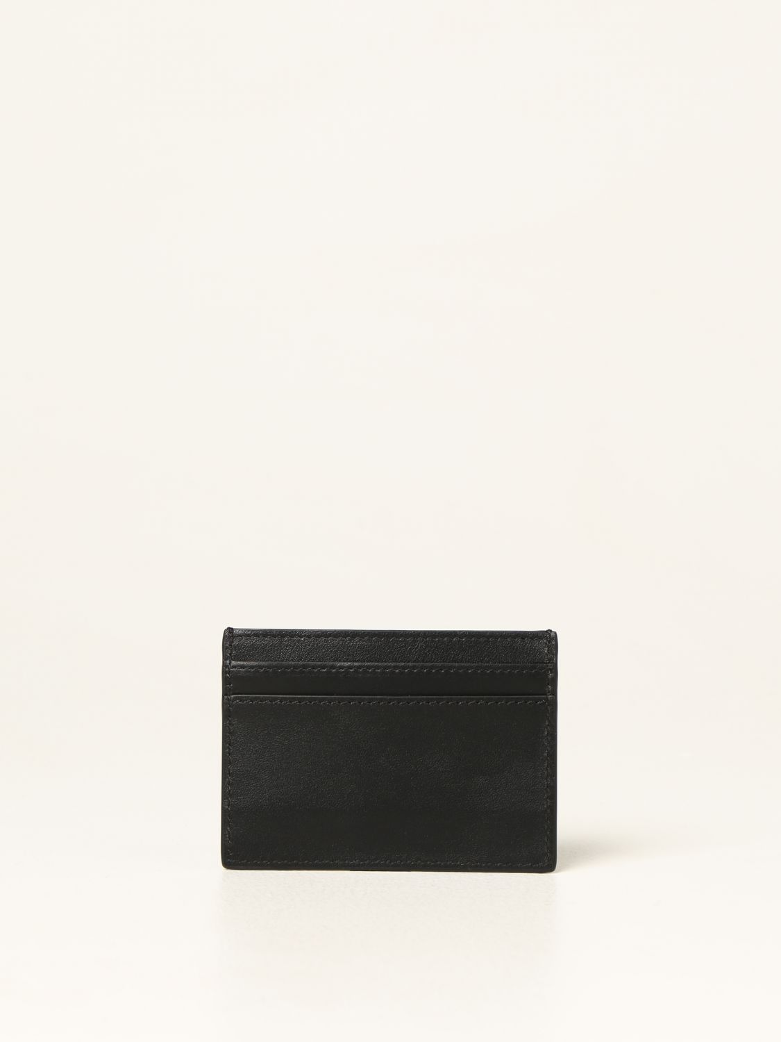 Wallet Moschino Couture: Moschino Couture credit card holder in leather black 2
