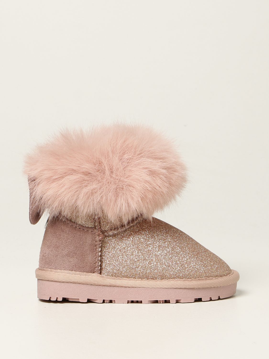 Shoes Monnalisa: Monnalisa glitter ankle boot pink 1