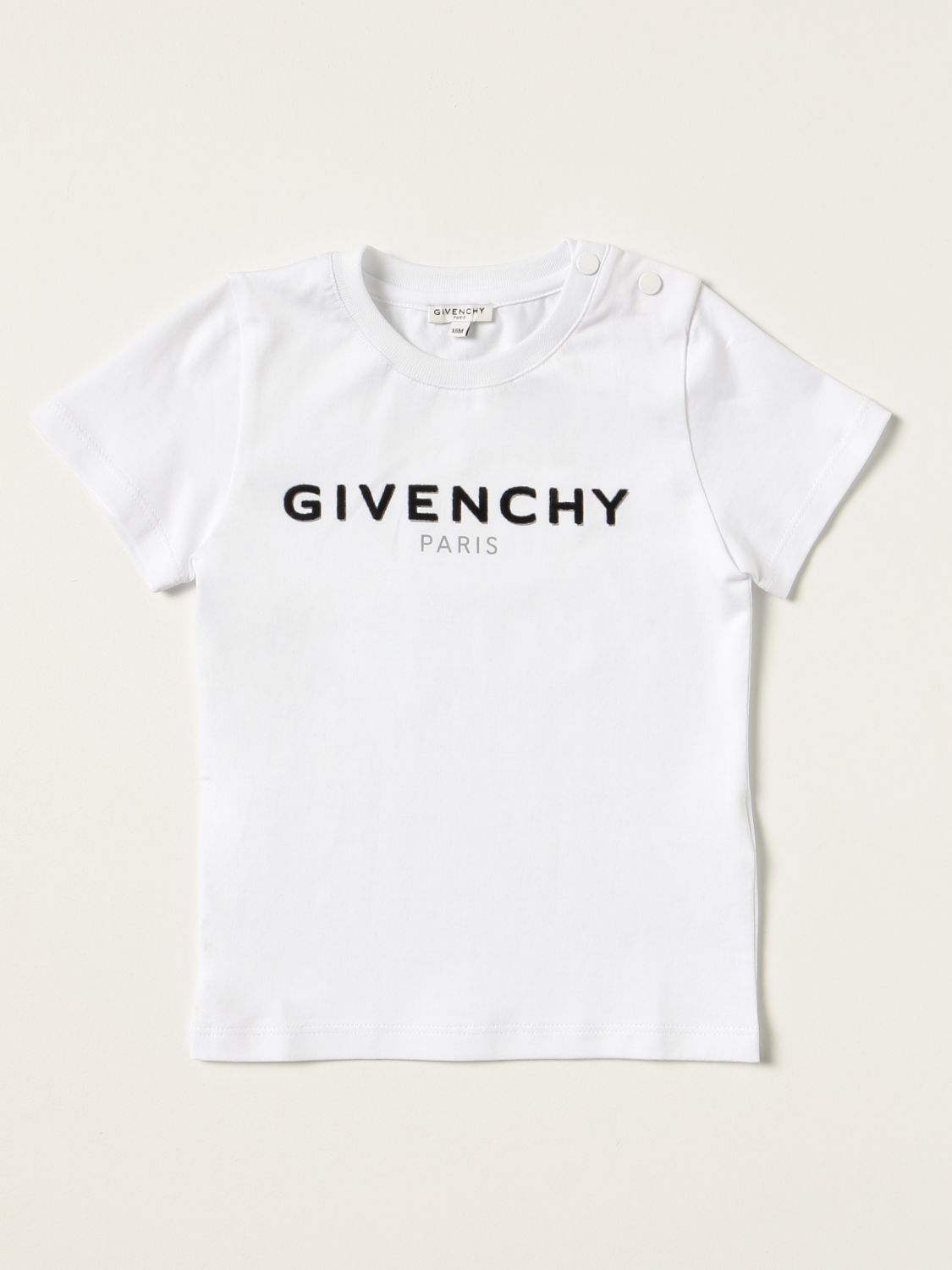 T-shirt Givenchy: T-shirt Givenchy in cotone con logo bianco 1