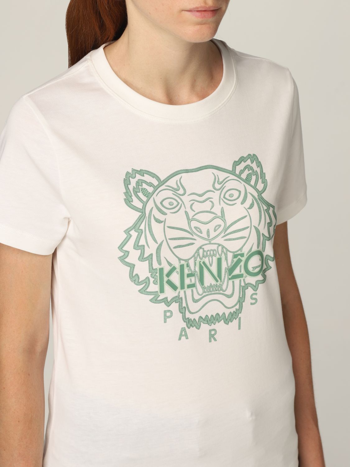 Inefficiënt Gepensioneerde huiswerk KENZO: t-shirt with tiger - White | Kenzo t-shirt FB62TS8404YG online on  GIGLIO.COM
