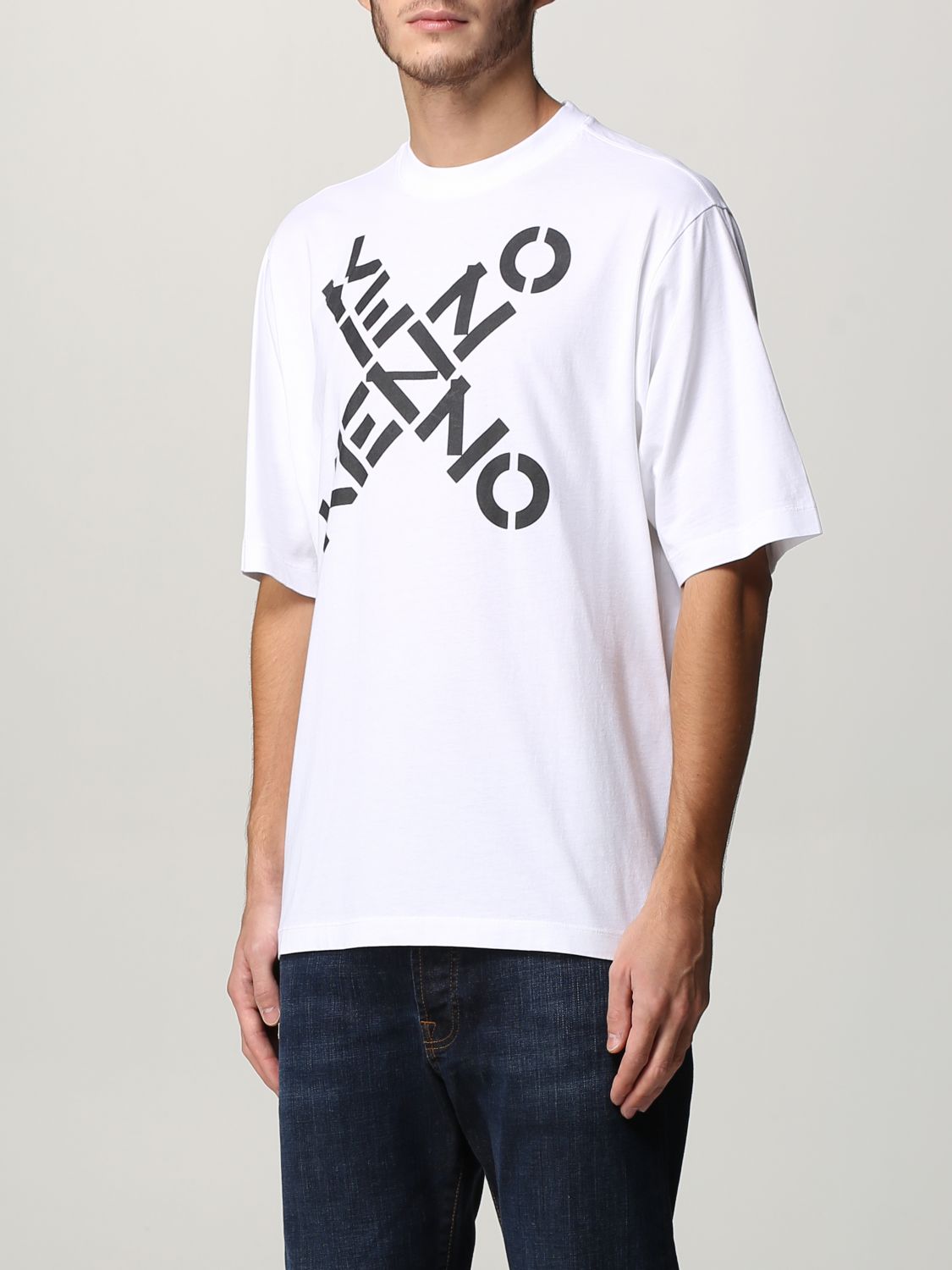 T-shirt Kenzo: T-shirt Kenzo con logo X bianco 3