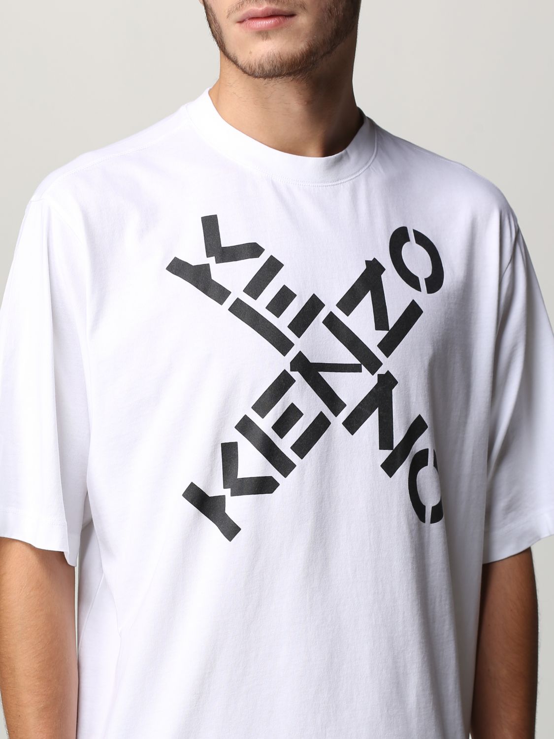 T-shirt Kenzo: T-shirt Kenzo con logo X bianco 4