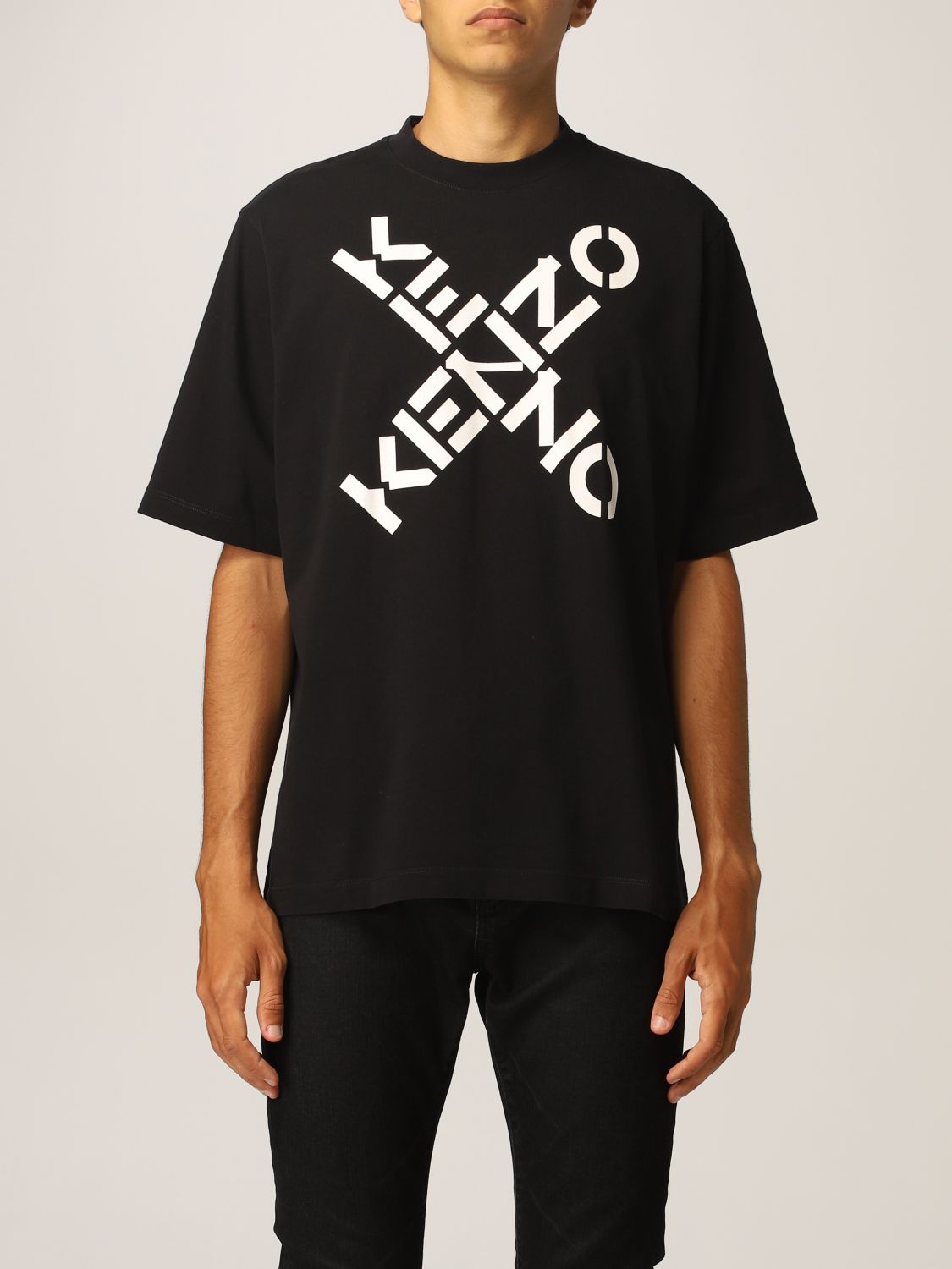 T-shirt Kenzo: T-shirt Kenzo con logo X nero 1