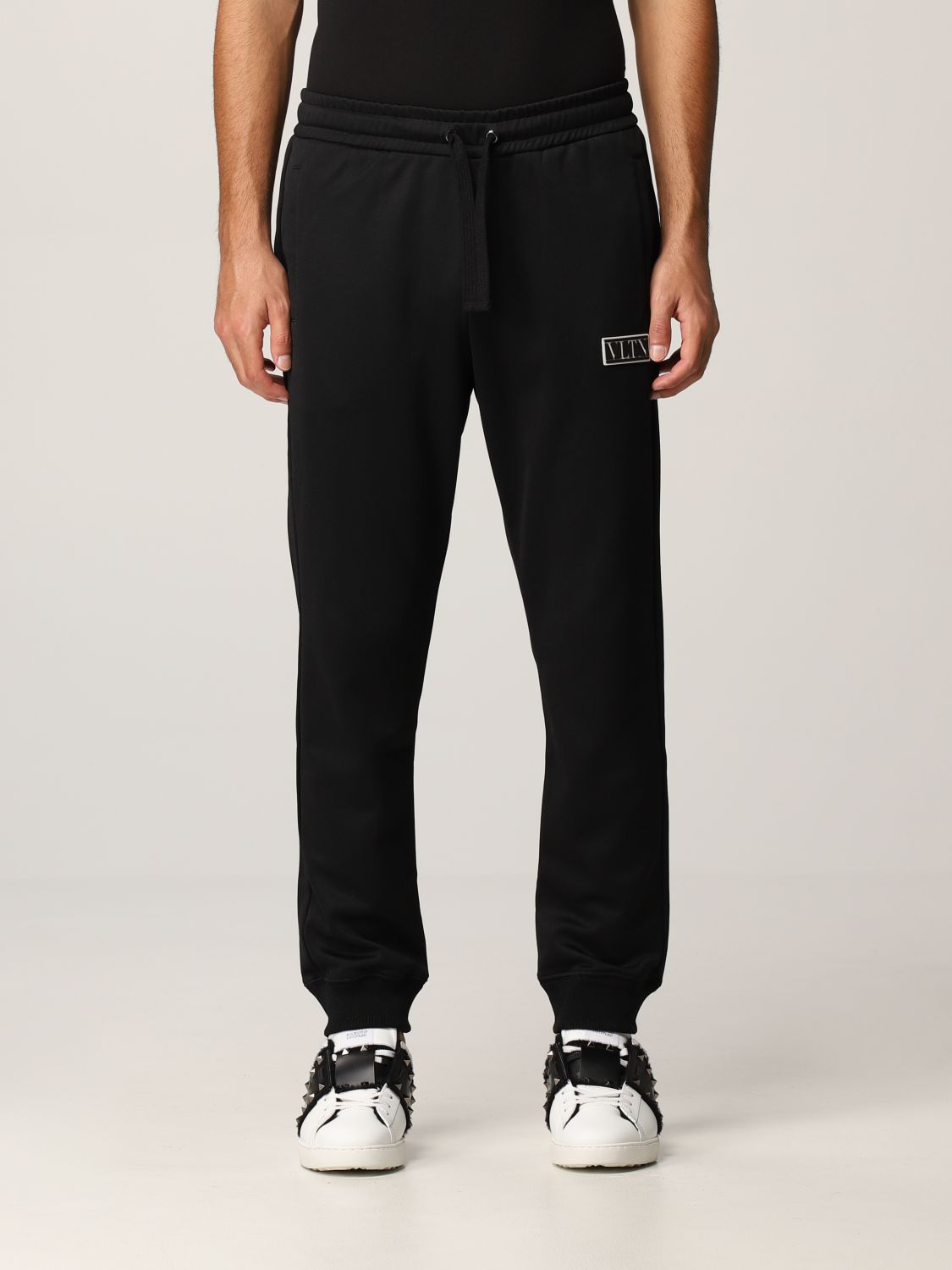 Pants Valentino: Valentino jogging pants in cotton blend black 1
