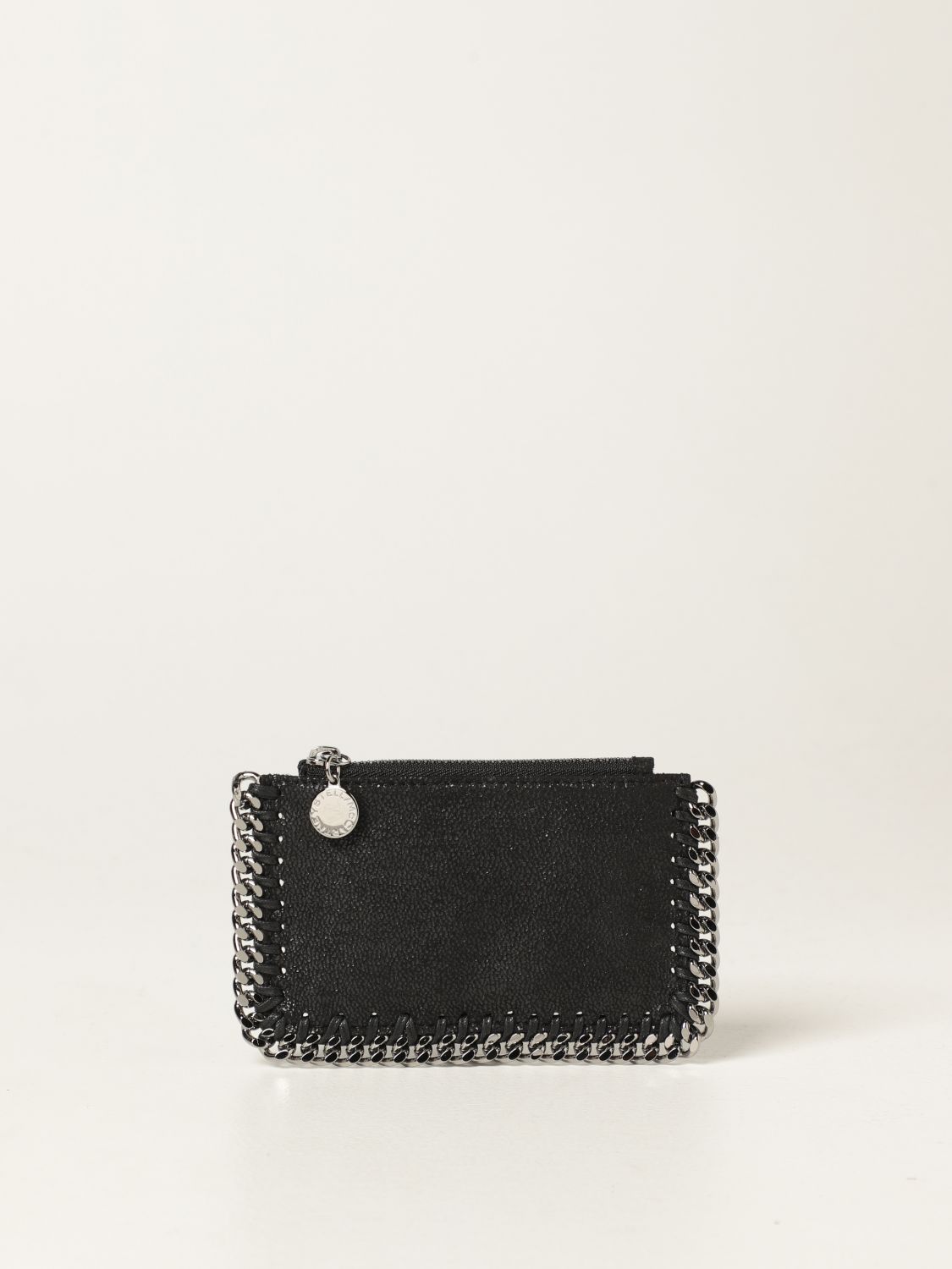 Wallet Stella Mccartney: Falabella Stella McCartney credit card holder with chain black 1