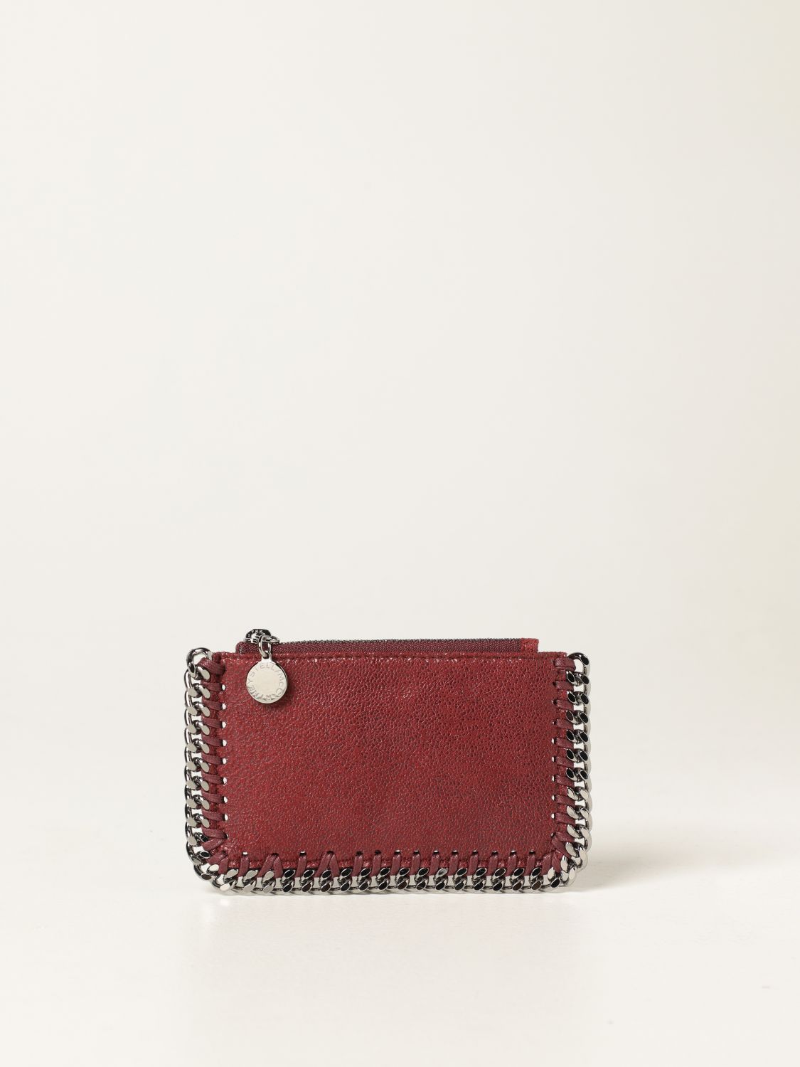 Wallet Stella Mccartney: Falabella Stella McCartney credit card holder with chain ruby 1