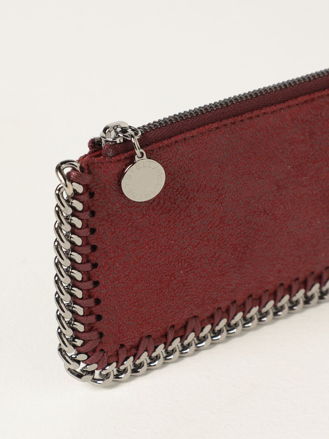 Wallet Stella Mccartney: Falabella Stella McCartney credit card holder with chain ruby 3