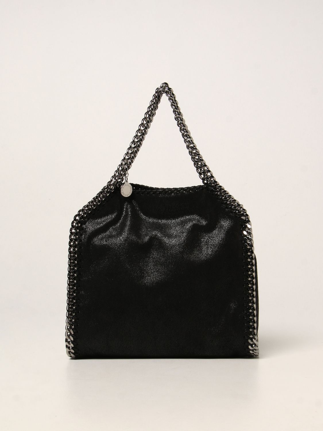 STELLA MCCARTNEY: Falabella mini bag with chains - Black | Stella ...