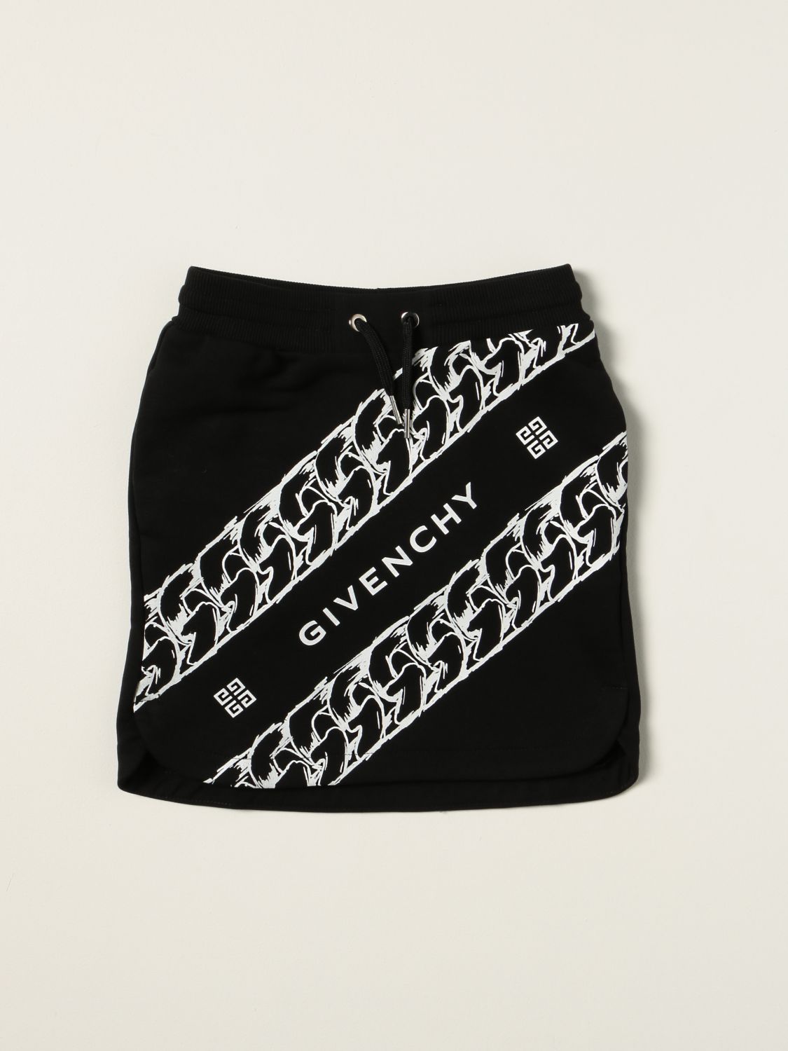 Skirt Givenchy: Givenchy jogging skirt in cotton with logo black 1