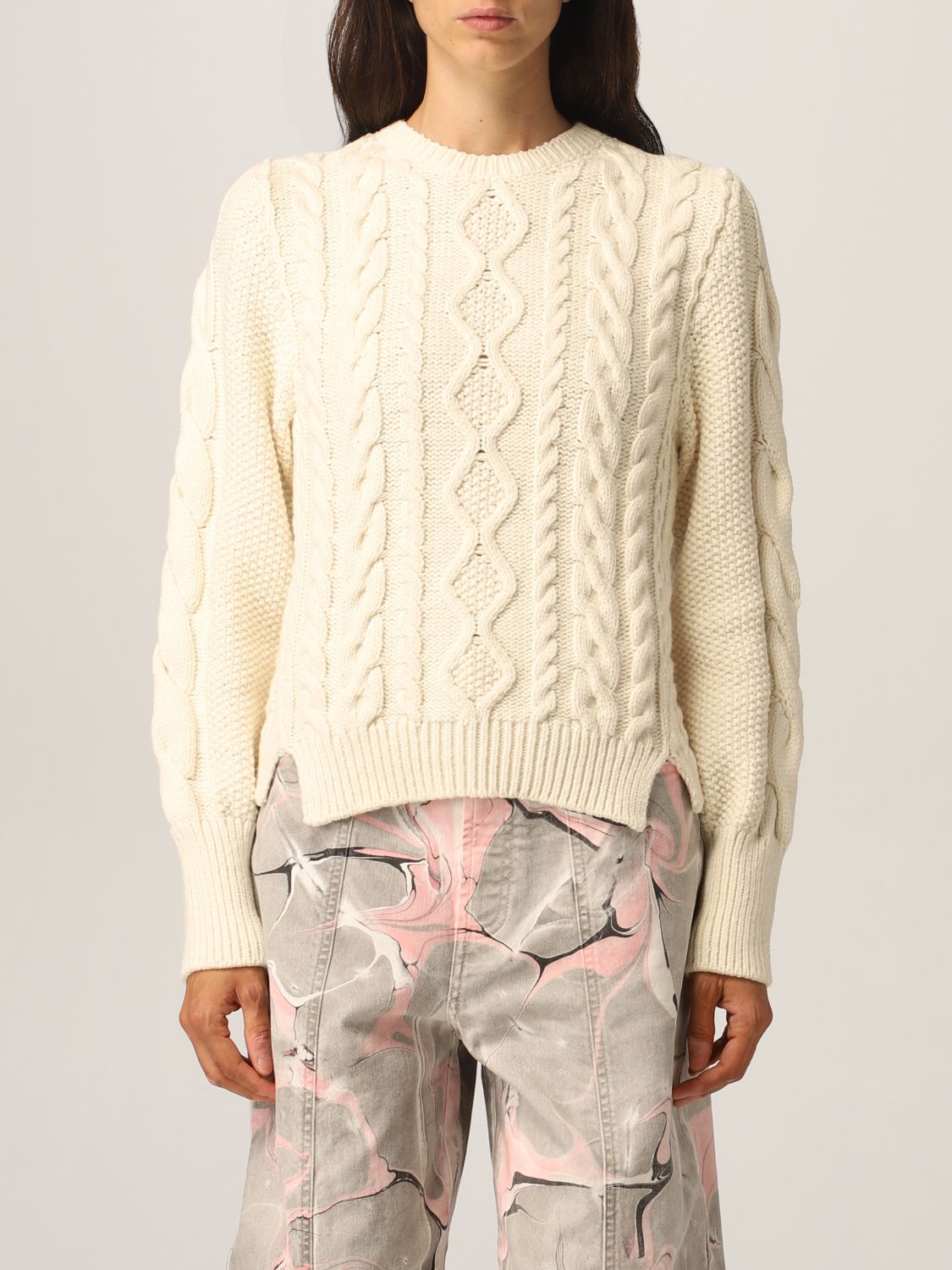 STELLA MCCARTNEY: cotton blend sweater - Natural | Stella Mccartney ...
