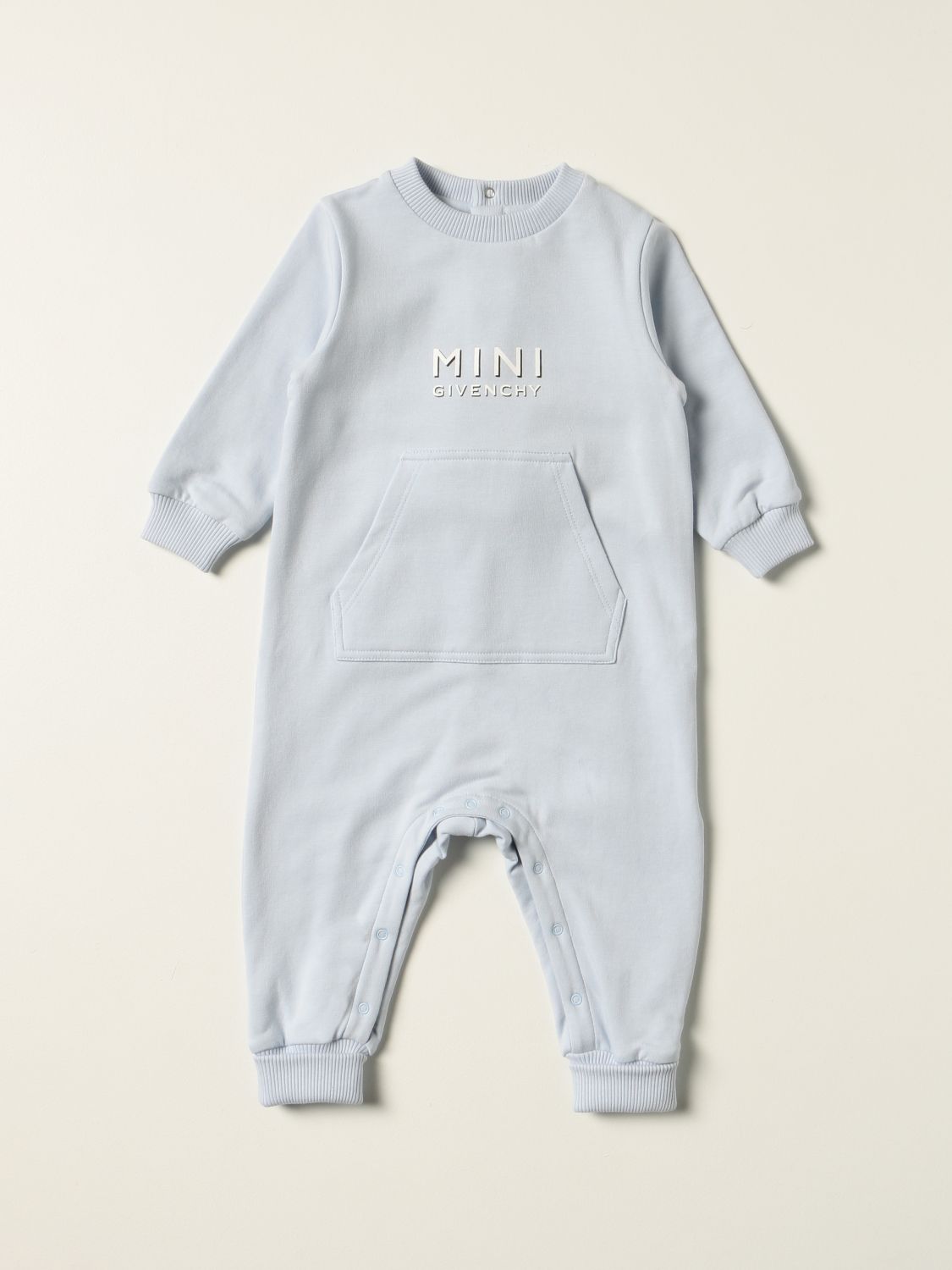 Tracksuits Givenchy: Long Givenchy cotton onesie with logo blue 1