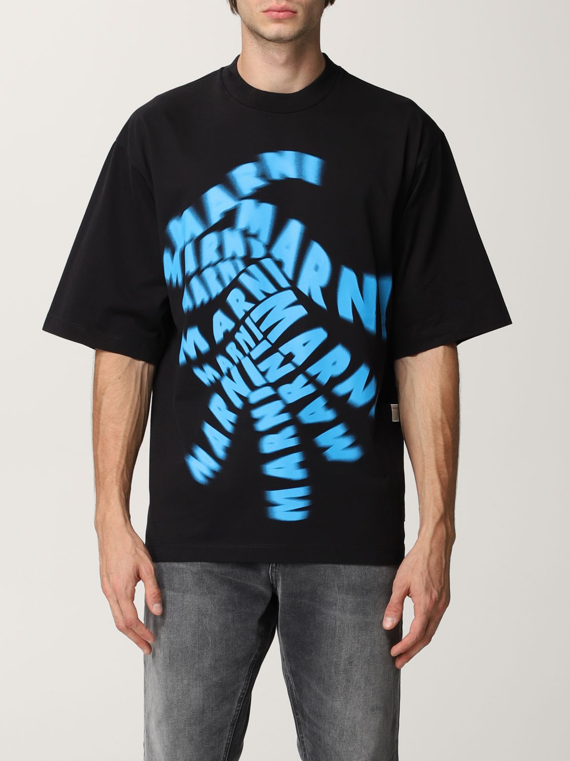 T-shirt Marni: Marni T-shirt in organic cotton jersey black 1