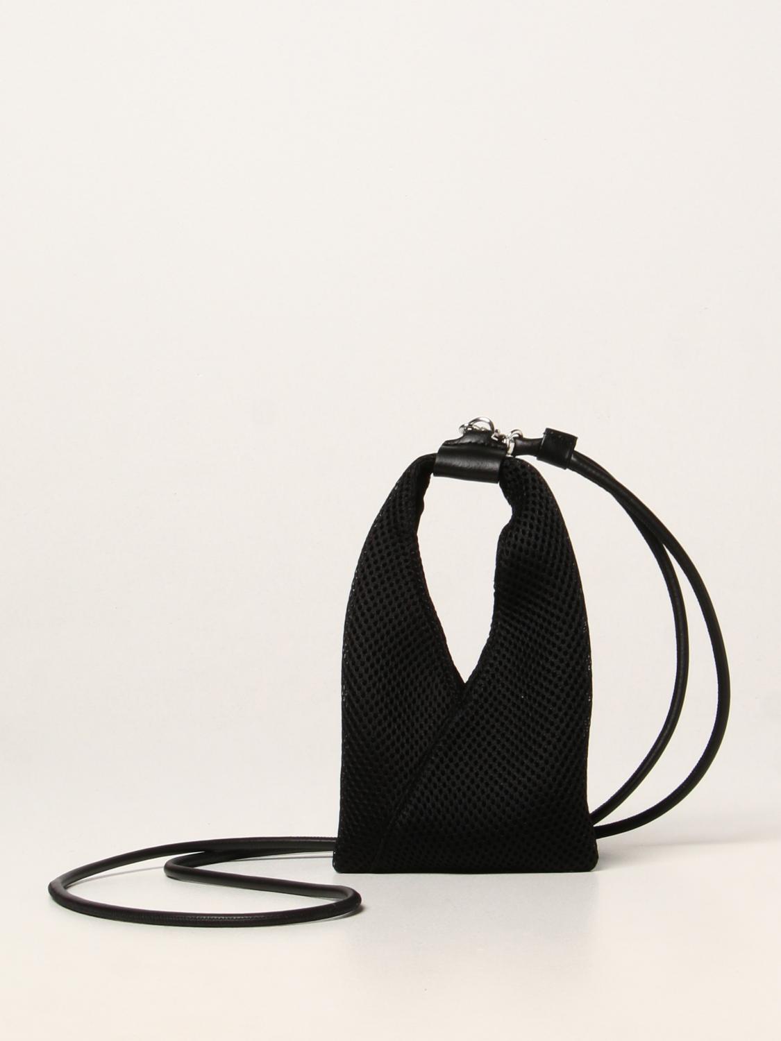 MM6 MAISON MARGIELA: Japanese micro bag in mesh - Black | Mm6