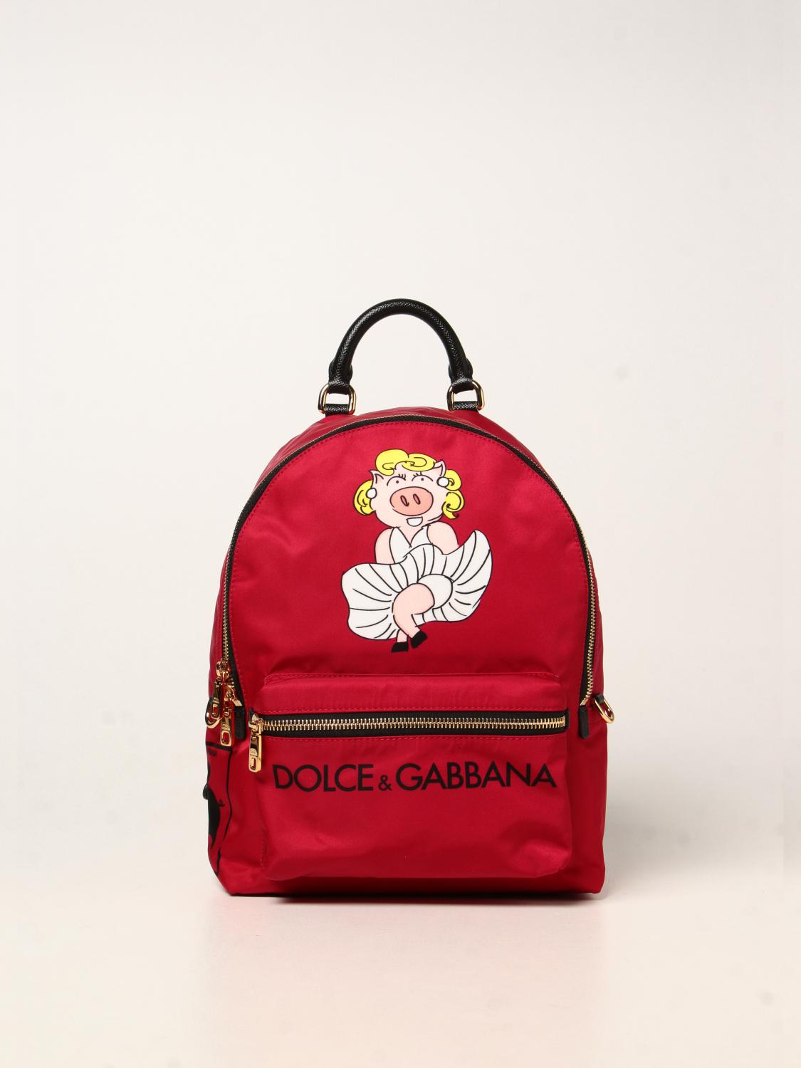Dolce \u0026 Gabbana Outlet: Mochila mujer - Rojo | Mochila Dolce \u0026 Gabbana  BB6633 AZ887 GIGLIO.COM
