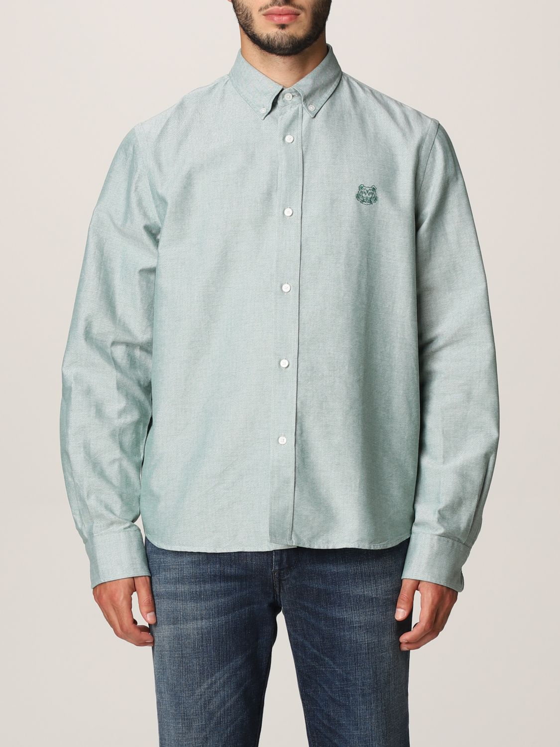 Рубашка Kenzo: Рубашка Мужское Kenzo зеленый 1