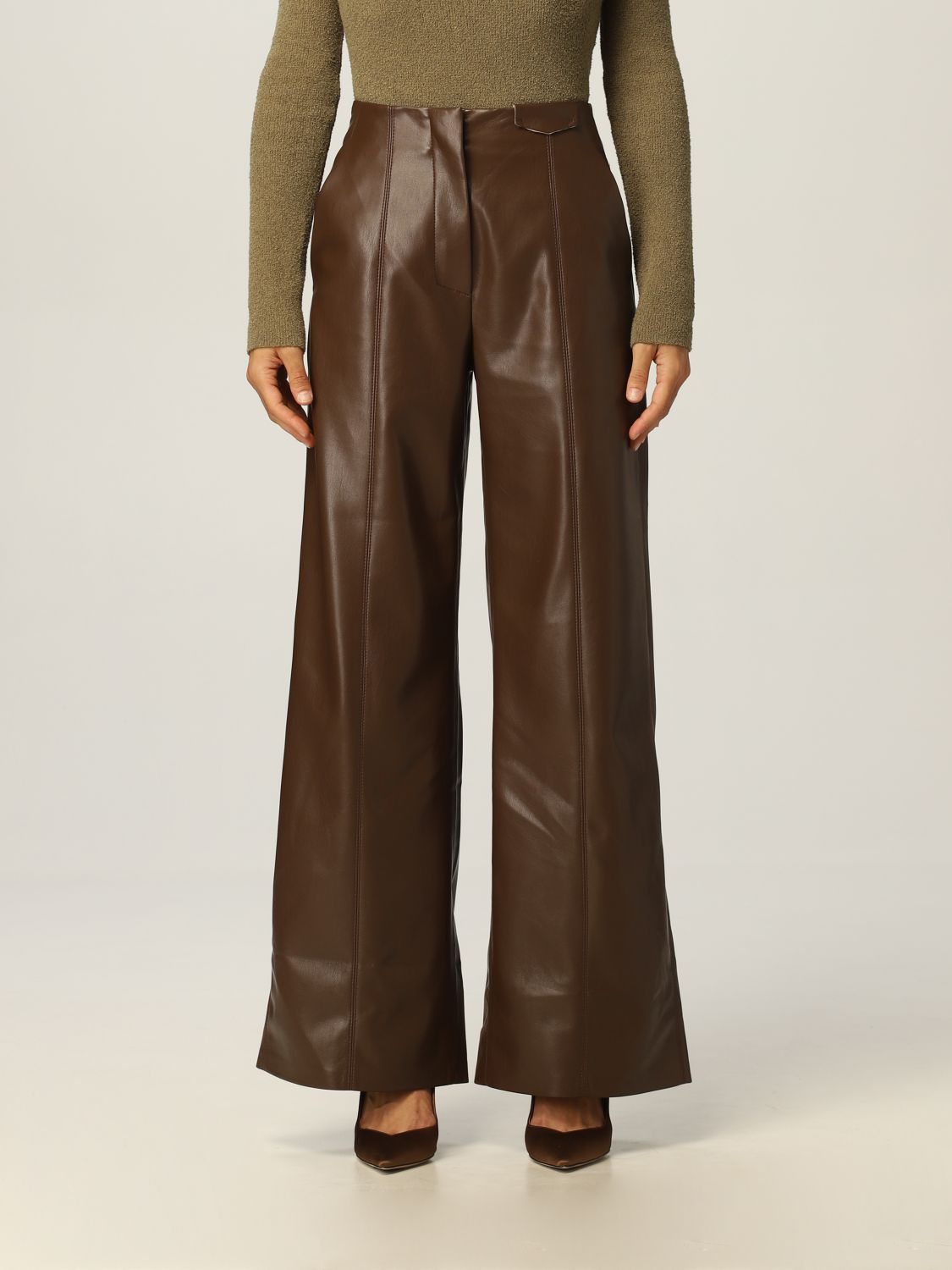 Pants Nanushka: Namas Nanushka wide leg trousers brown 1