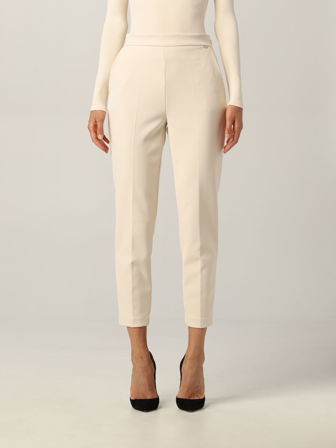 ELISABETTA FRANCHI: pants for woman - Butter | Elisabetta Franchi pants ...