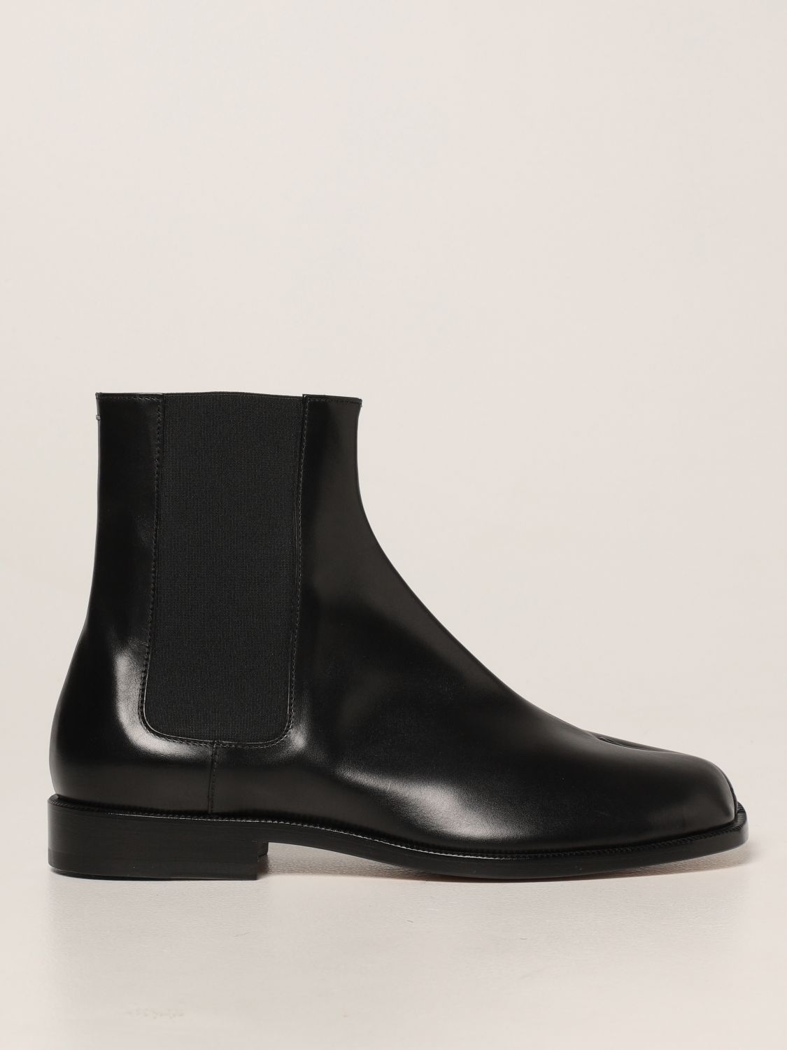 MAISON MARGIELA: Tabi split leather ankle boots - Black | Maison ...