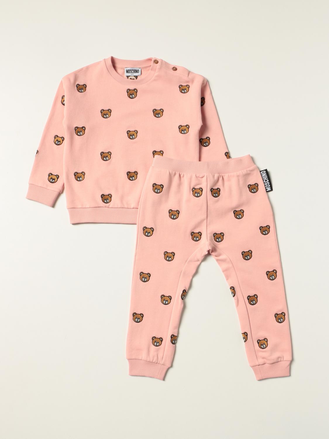 MOSCHINO BABY sweatshirt + pants set with big teddy Jumpsuit