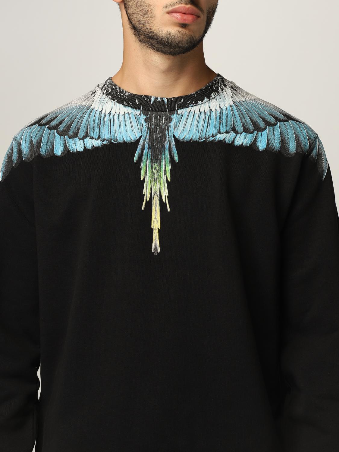 MARCELO BURLON: Felpa County of Milan con stampa grafica - Nero 1 | Felpa  Marcelo Burlon CMBA009F21FLE001 GIGLIO.COM
